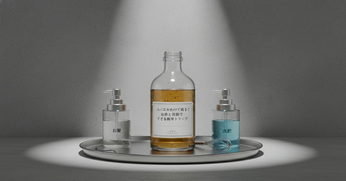 コバエを撃退！お酢と洗剤でできる効果的な自作トラップの作り方