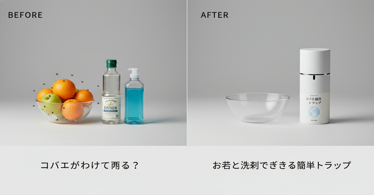 お酢と洗剤でコバエを撃退！自宅でできる簡単トラップの効果と作り方
