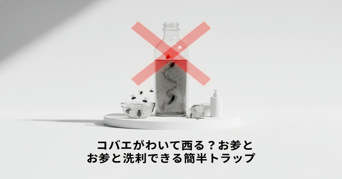 台所のコバエを効果的に駆除！お酢と洗剤でできる簡単トラップの作り方