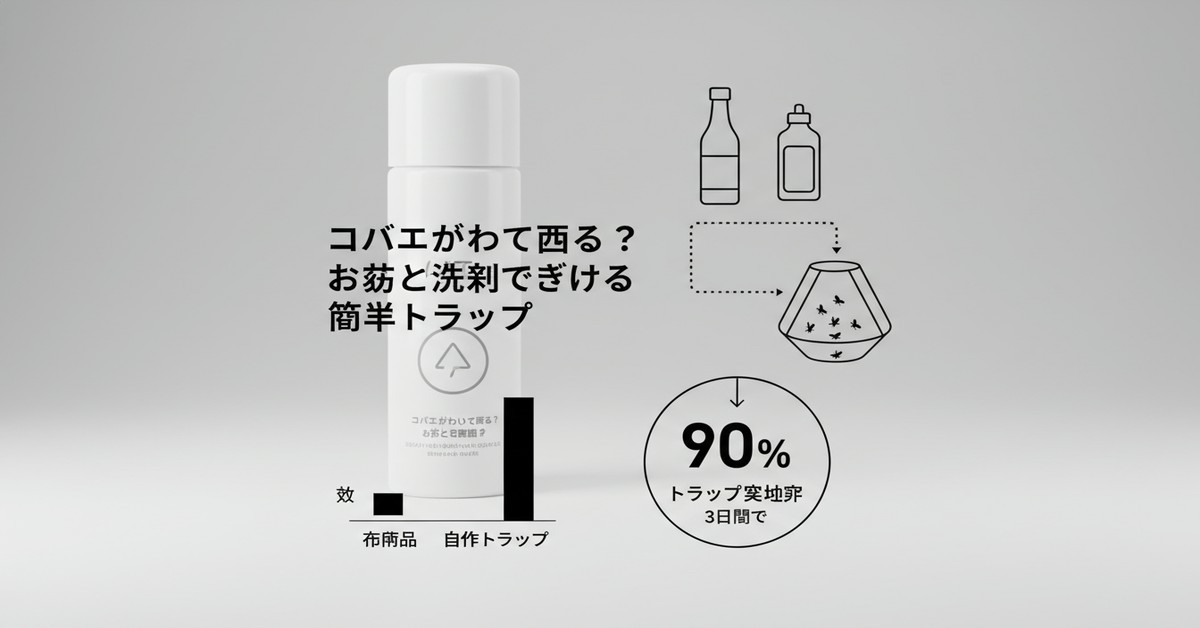 コバエ対策：お酢と洗剤で作る効果的なトラップの作り方