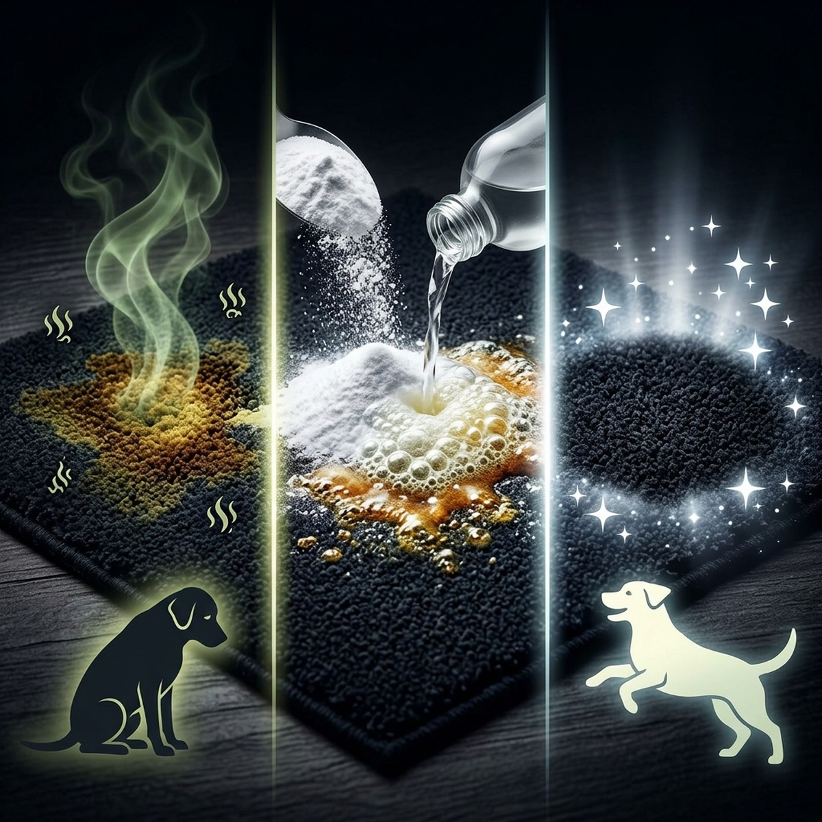 ペットのおしっこ臭が消えない！粉と液体で徹底的に清潔にする方法