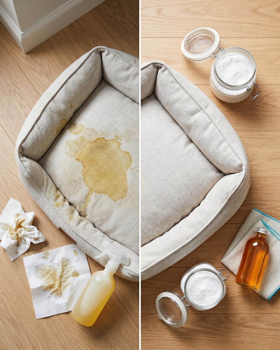 ペットのおしっこ臭が消えない！諦める前に試したい、ある粉と液体で清潔を取り戻す方法