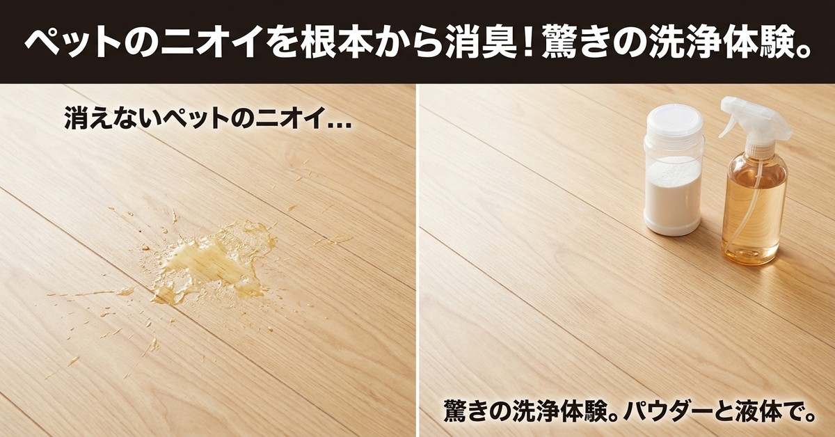 ペットのおしっこ臭を徹底除去！効果的な粉と液体の活用術