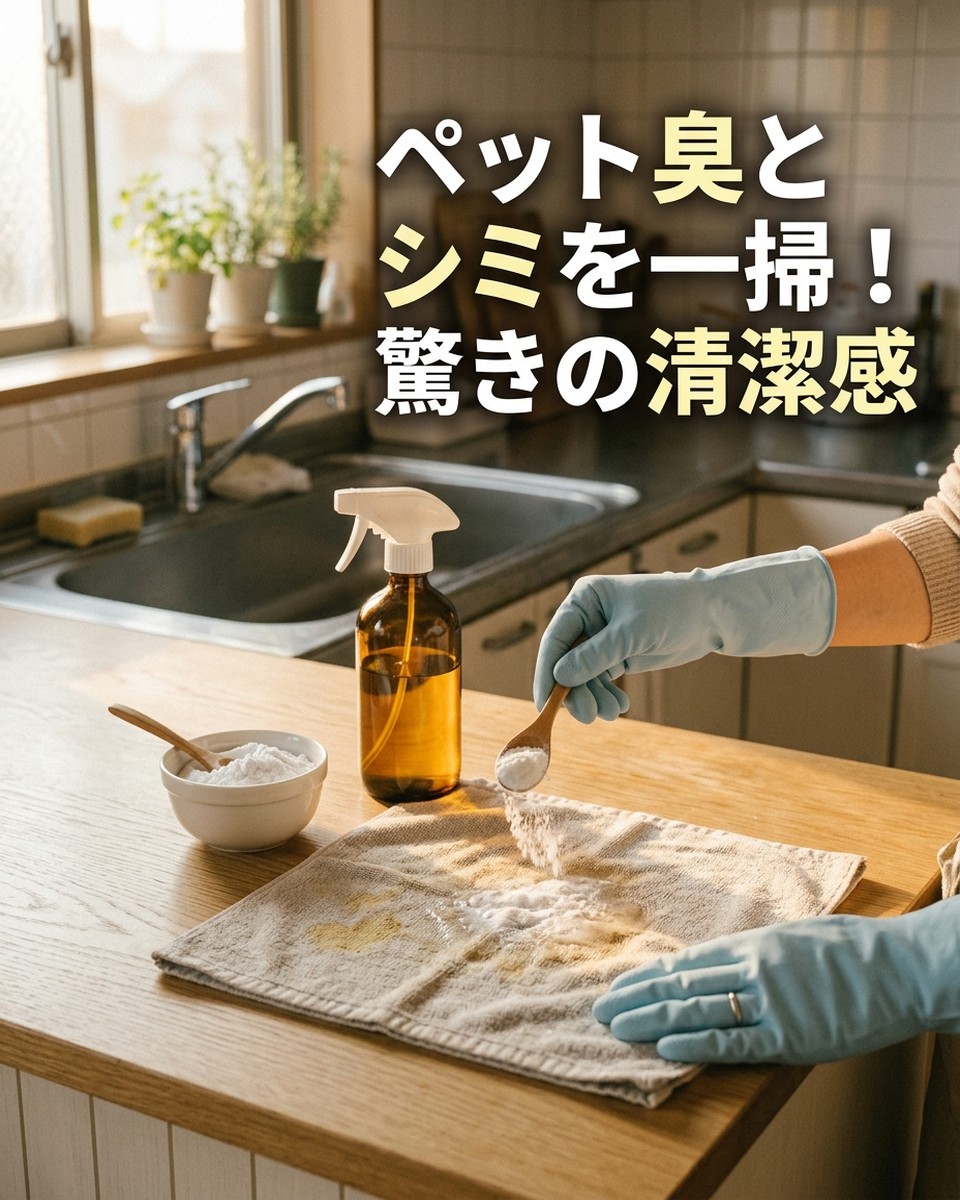 ペットのおしっこ臭に悩む方へ：粉と液体で実現する徹底的な消臭と清潔術