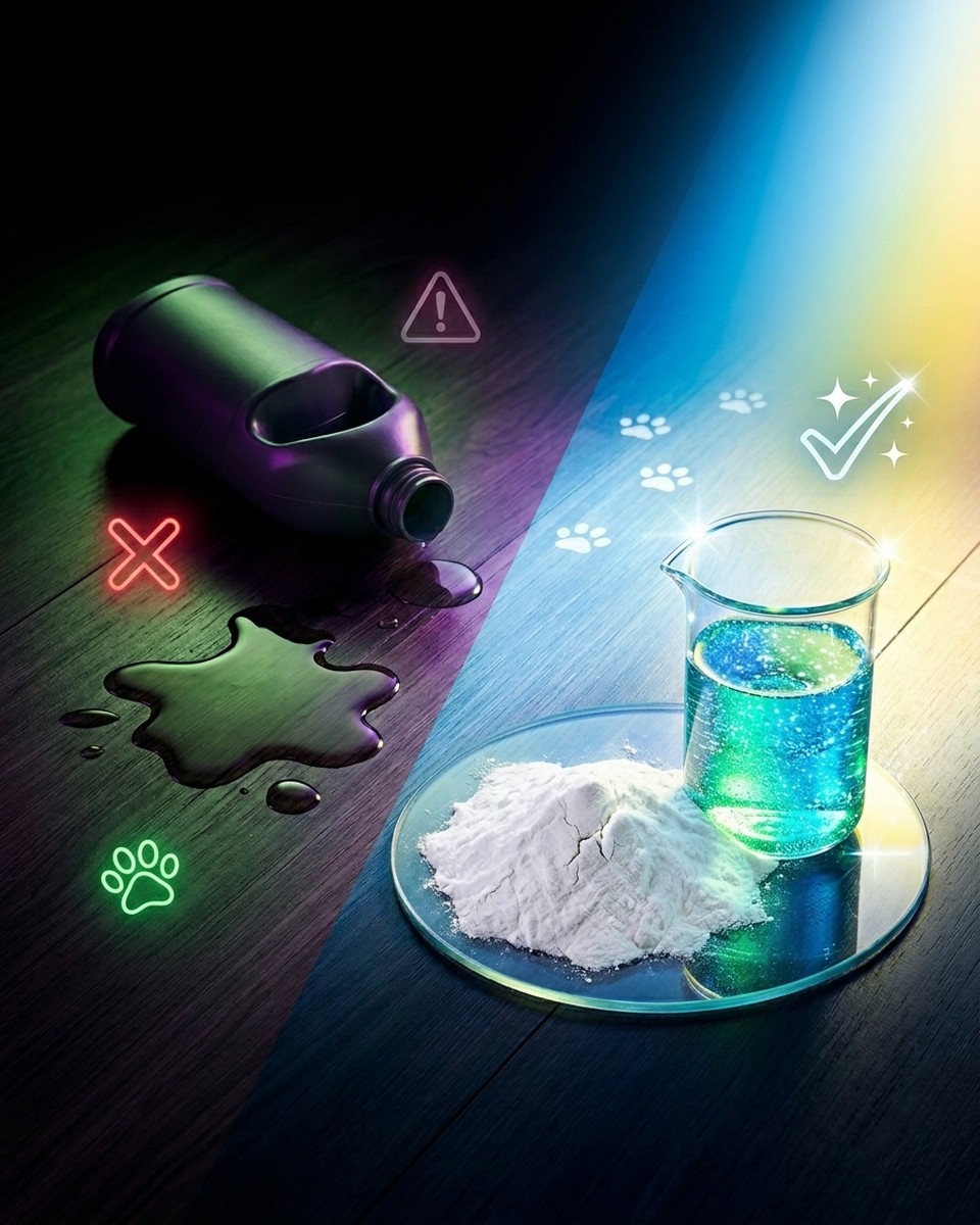 ペットの尿臭が消えない本当の理由と、効果的な掃除方法