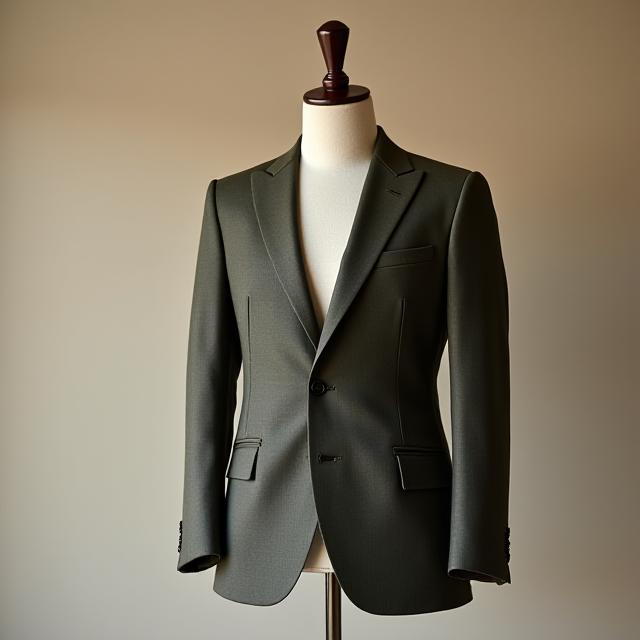 A finished suit made from sustainable eco-wool
