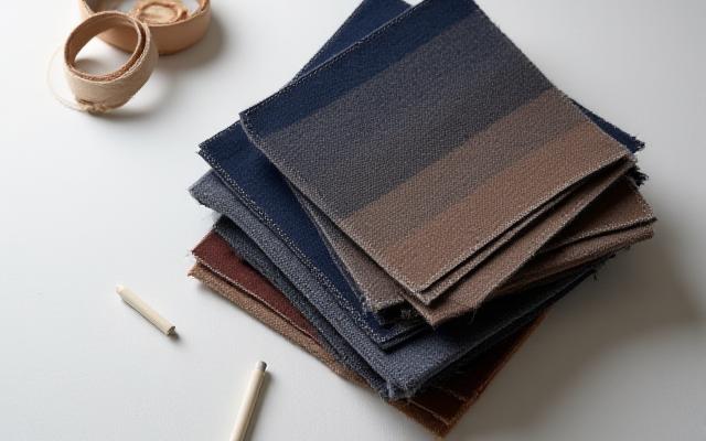 English and Italian wool swatches