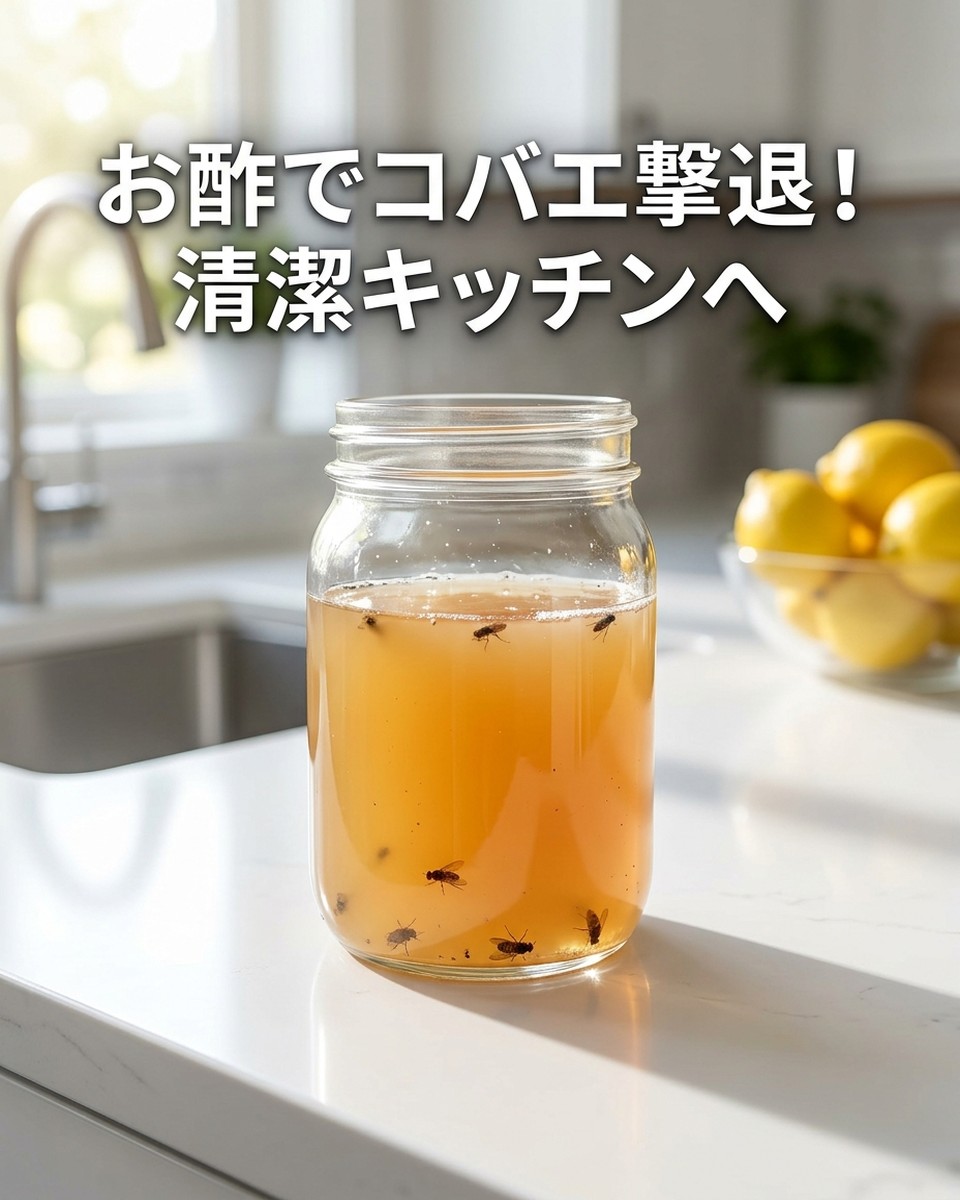 キッチンのコバエ対策：お酢を使った効果的な撃退法
