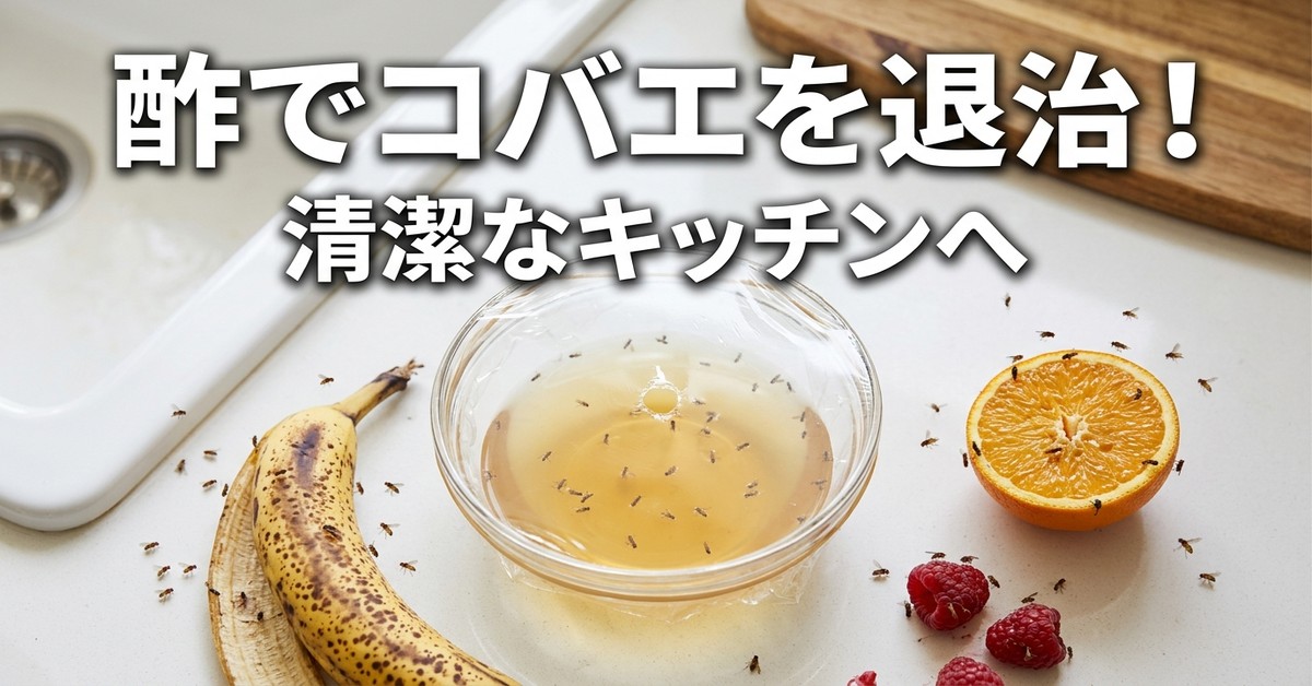 キッチンのコバエ対策：お酢を使った効果的な撃退法