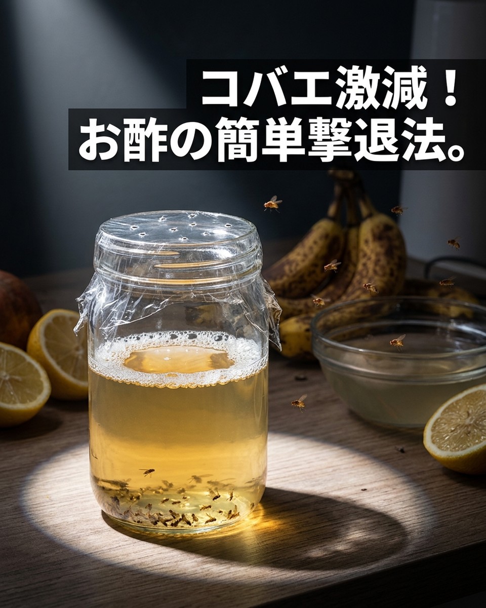 キッチンコバエを徹底撃退！お酢でできる効果的な対策と注意点