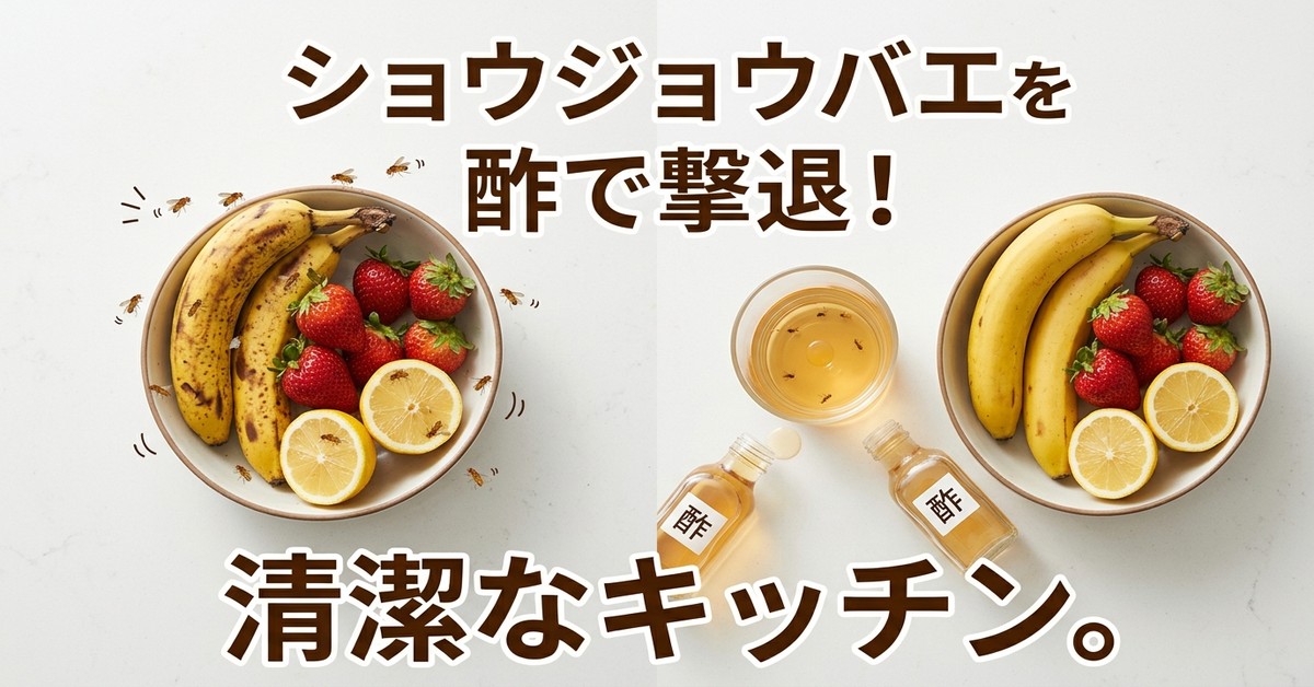 キッチンコバエ撃退法：お酢を使った効果的な対策と5つのステップ