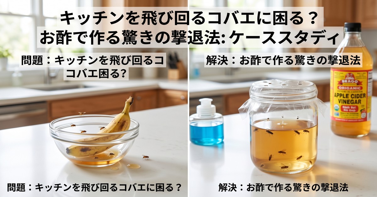 Case Study — キッチンを飛び回るコバエに困る？お酢で作る驚きの撃退法