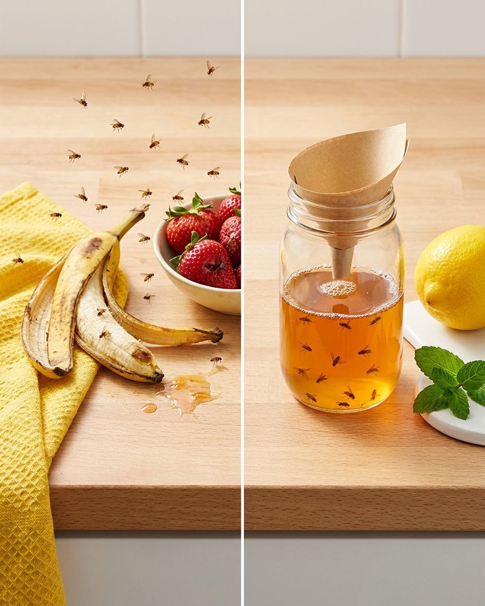 キッチンを飛び交うコバエ対策：お酢でできる効果的な撃退法