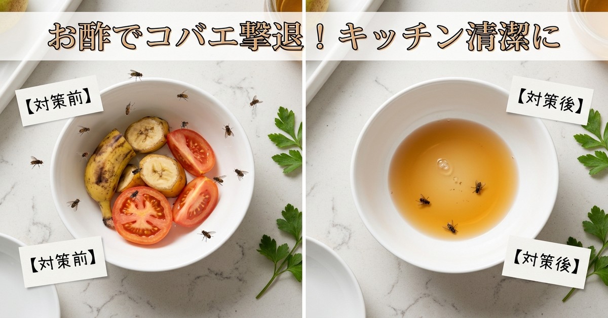 キッチンコバエの撃退法：お酢を活用した効果的な対策と予防策